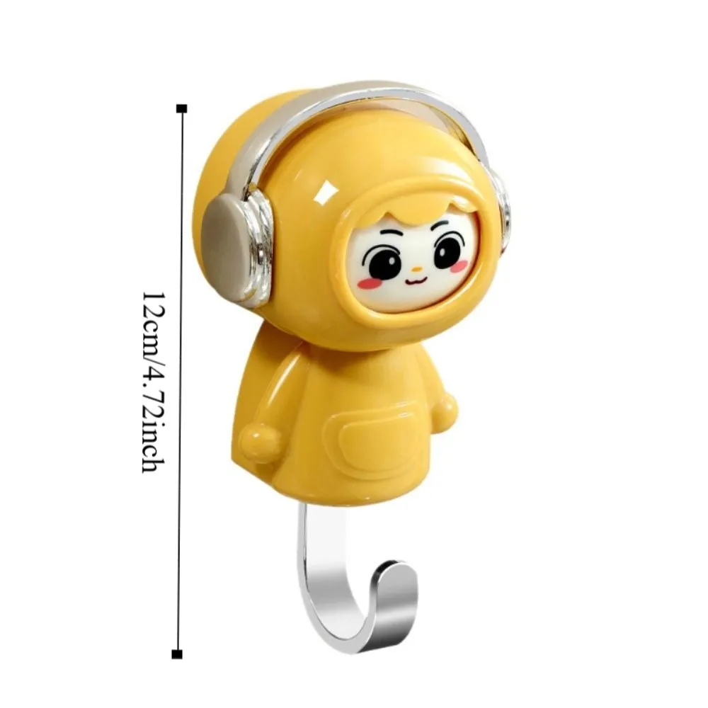 خطاف تغيير الوجه بتصميم كرتوني بدون فتحة، خطافات زخرفية مقاومة للماء، مقاومة للرطوبة، خطافات تنظيمية لطيفة لديكور المنزل #6