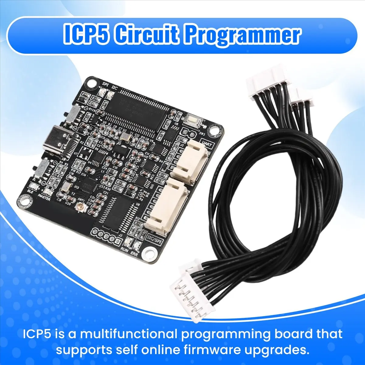 DT81 1PCS DLHIFI ICP5 in-Circuit Programmer PC UI Control for UART and App Controlle Ble and Sigmastdio Control