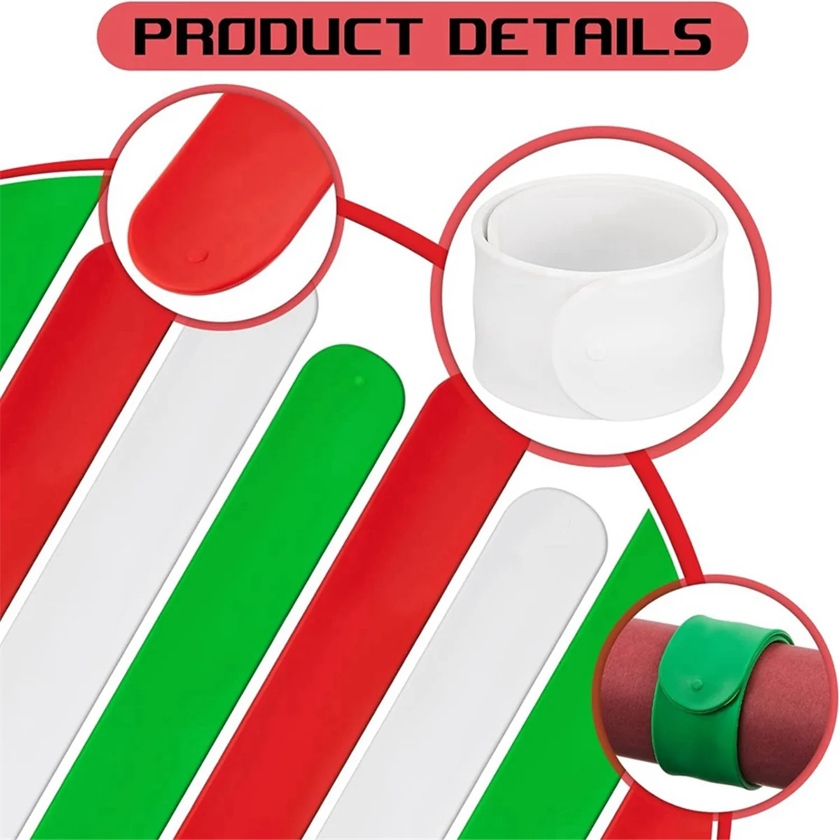 

Holiday White Red and Green Flip Wraps Silicone Covered Metal Strips Flip Poster Holder Paper Roll HolderJAS