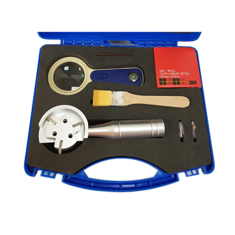 QFH 3 in 1 Rotating Cross Adhesion Tester Cross-cut Adhesion Tester Kits Paint Film Scriber with 1mm/2mm/3mm Blades