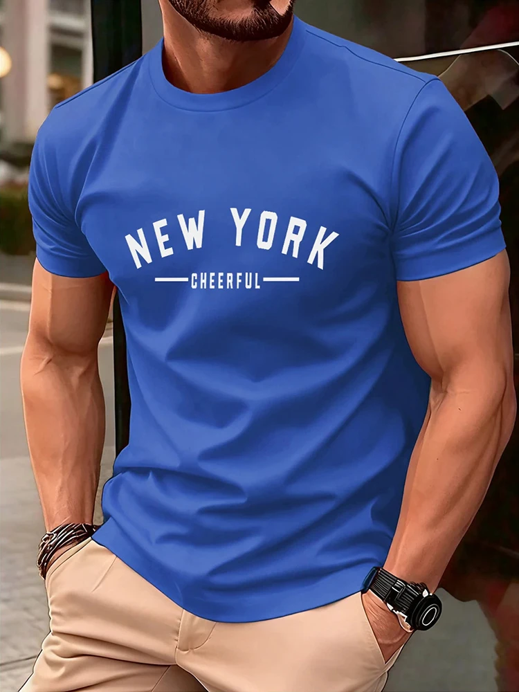 Herren T-Shirt Hochwertig 100% Baumwolle Kurzarm-Oberteil Sommer Täglich Lässige Mode Kurzarm-Shirt für Männer Zuhause Outdoor Komfort-T-Shirt – Detail 7