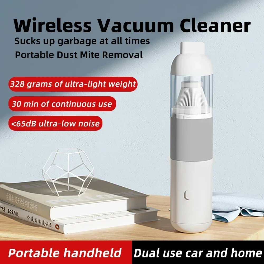 

New 4000PA Wireless Car Vacuum Cleaner Portable Mini Vacuum Cleaner Smart Home Car Dual-use Handheld Powerful Vacuum Cleaner