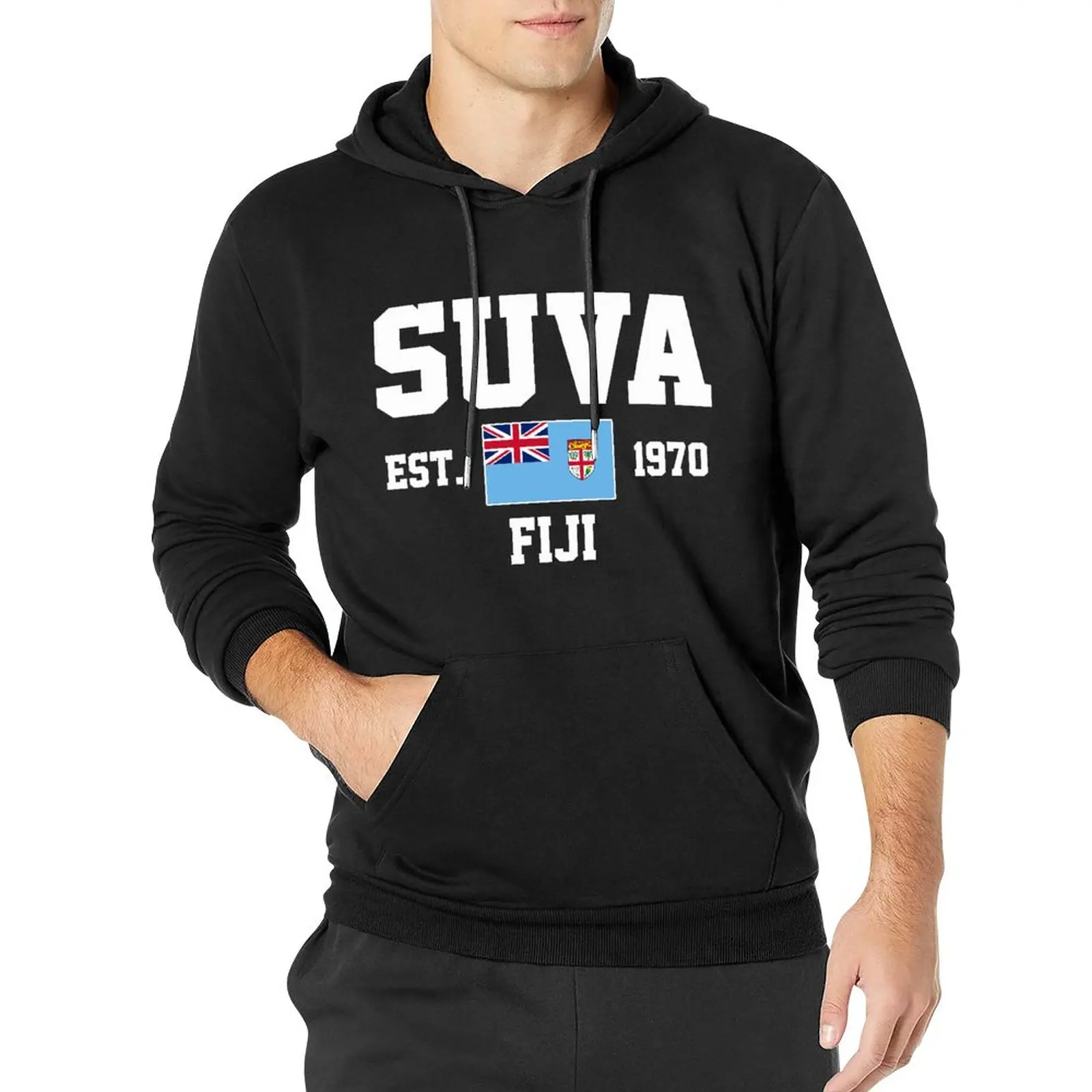 Men Women Hoodies Fiji EST.1970 Suva Capital Hoodie Pullover Hooded Hip Hop Sweatshirt Cotton Unisex