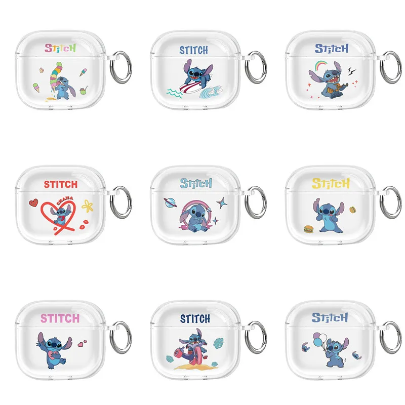 حافظة سماعة أذن كرتونية لأجهزة Apple AirPods 1 2 3 Pro 2 حافظة سماعات أذن بغرز طازجة حافظة Air Pods 4 غطاء حماية مع خطاف