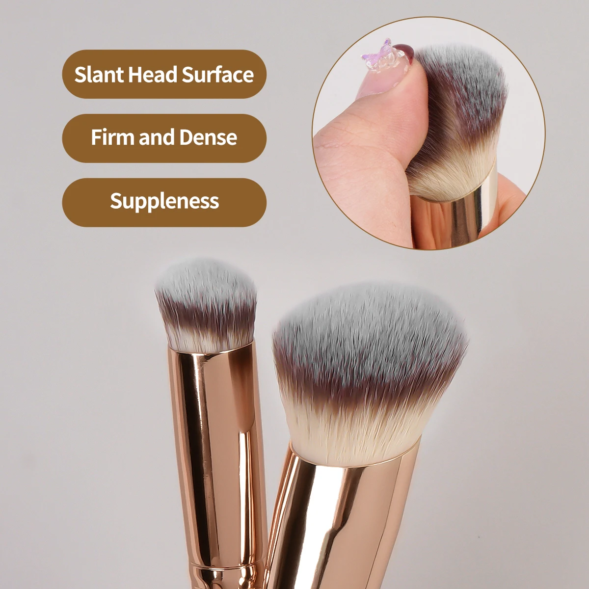 MAANGE メイクブラシ 5 個パウダーブラッシャーファンデーションメイクブラシポータブル液体クリーム化粧品ブレンド美容メイクアップキット