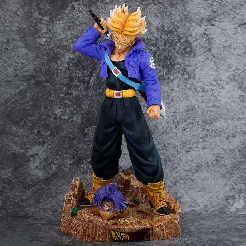 47 cm Dragon Ball Z Anime Figurine Trunks Figura Super Saiyan Trunks Modello in PVC Statua Collezione di bambole Decorazione Giocattoli Regalo