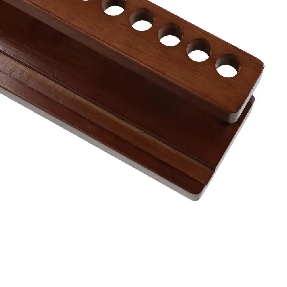 9/15 Slots Walnut Pens Holder Creative Phone Stand Makeup Brush Holder Versatile Use Saving Space Toothbrush Holder