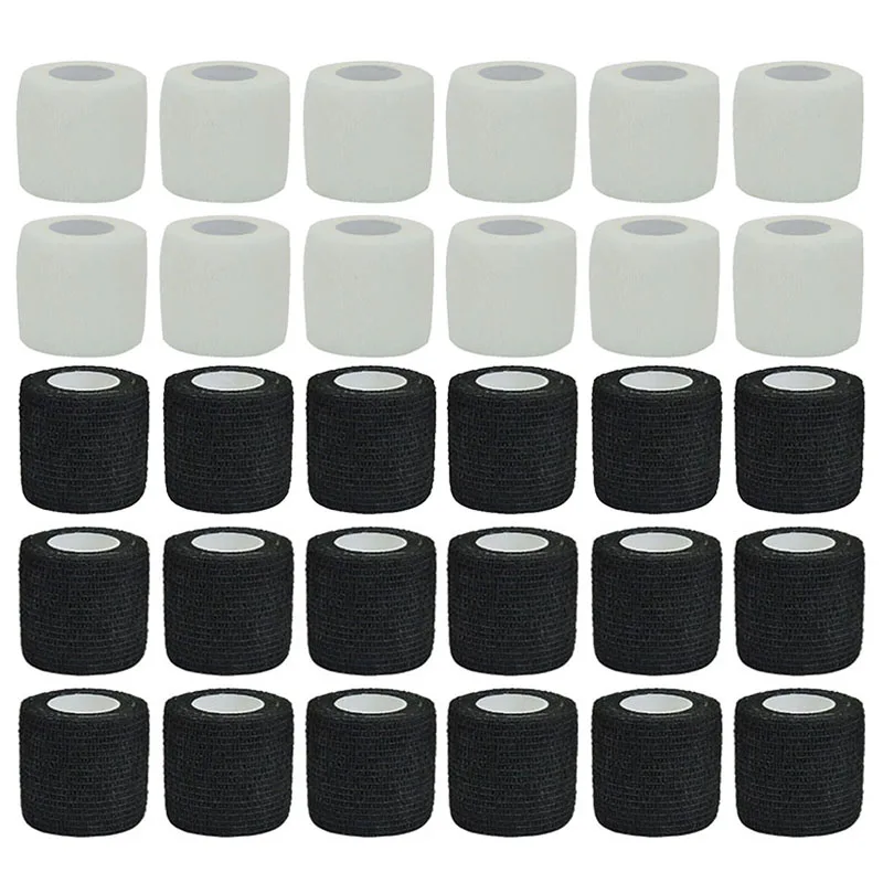 

1-30Pcs White black Sport Self Adhesive Elastic Bandage Wrap Tape Elastoplast For Knee Support Pads Finger Ankle Palm