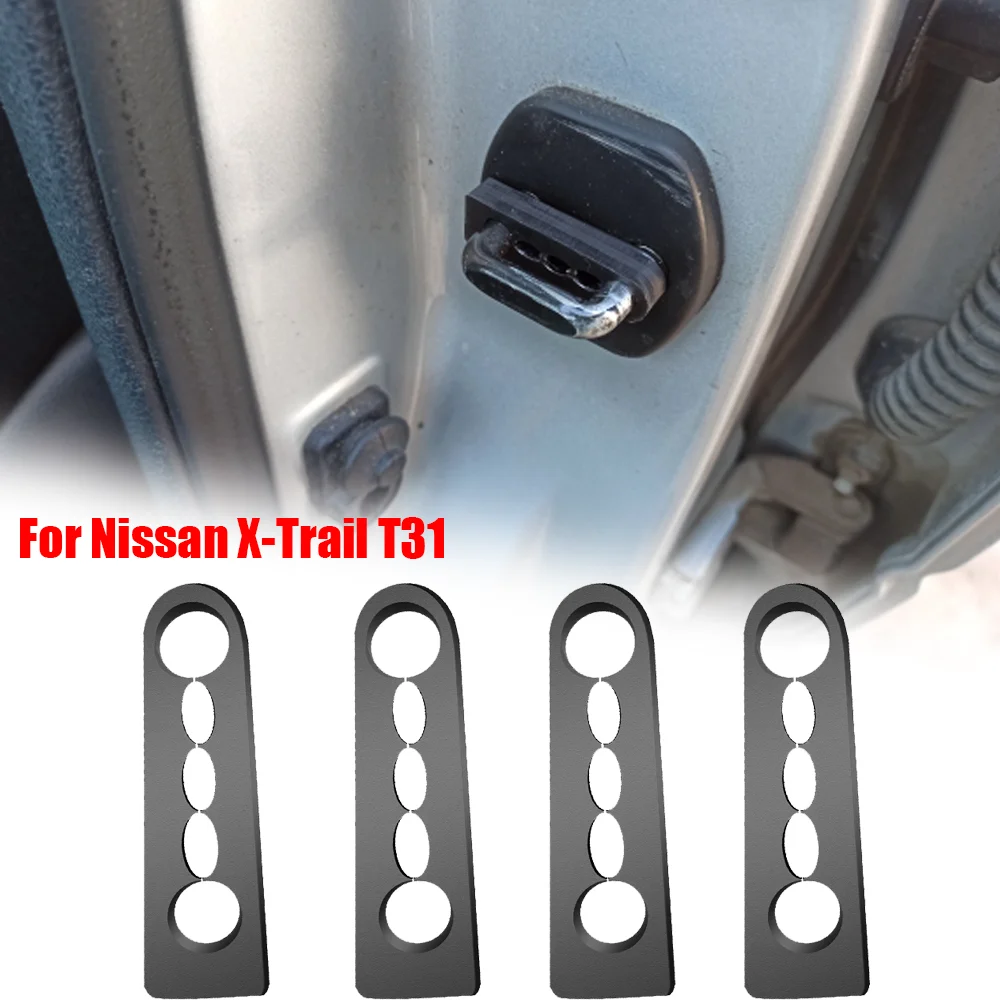 4Pcs Car Sound Deadener Damper Door Lock Buffer Deadening For Nissan X-Trail T31 II 2007 2008 2009 2010 2011 2012 2013 NEW