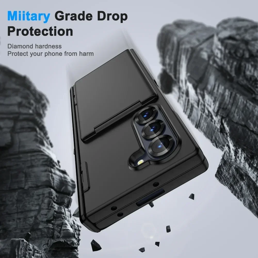 Luxus Flip Kickstand Handyhülle für Samsung Galaxy Z Fold 7 6 Fold7 Fold6 5G Klapphalterung Matte Cover mit Kartenhalter – Detail 11
