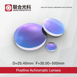 Diameter 25.4mm Doublets Positive Achromatic Lenses With VIS Broadband AR Coating