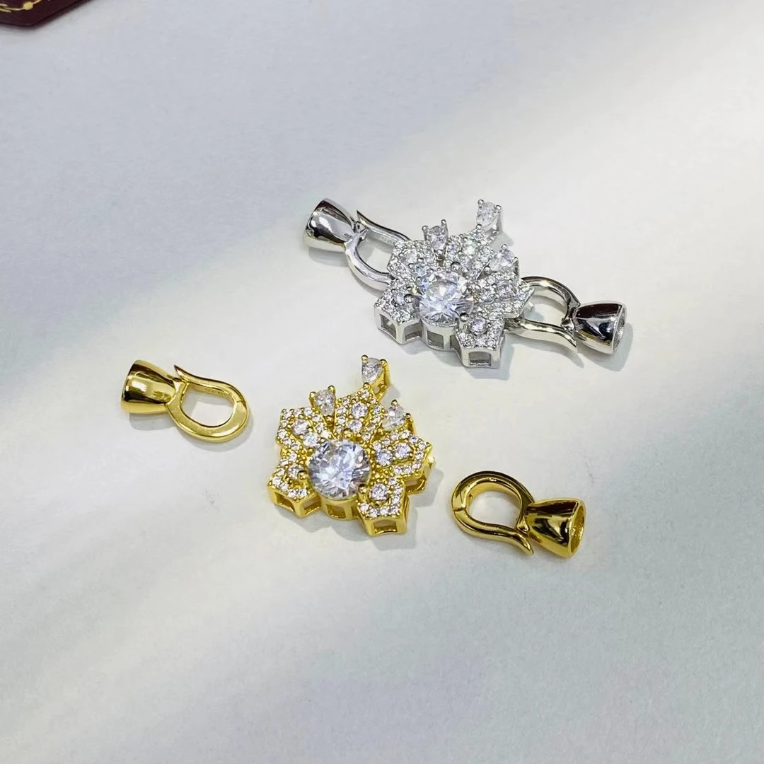 

Оптовая продажа, великолепный кулон из стерлингового серебра S925, ожерелье, браслет, застежка, крючок для жемчуга 9-14 мм, 5 шт./лот