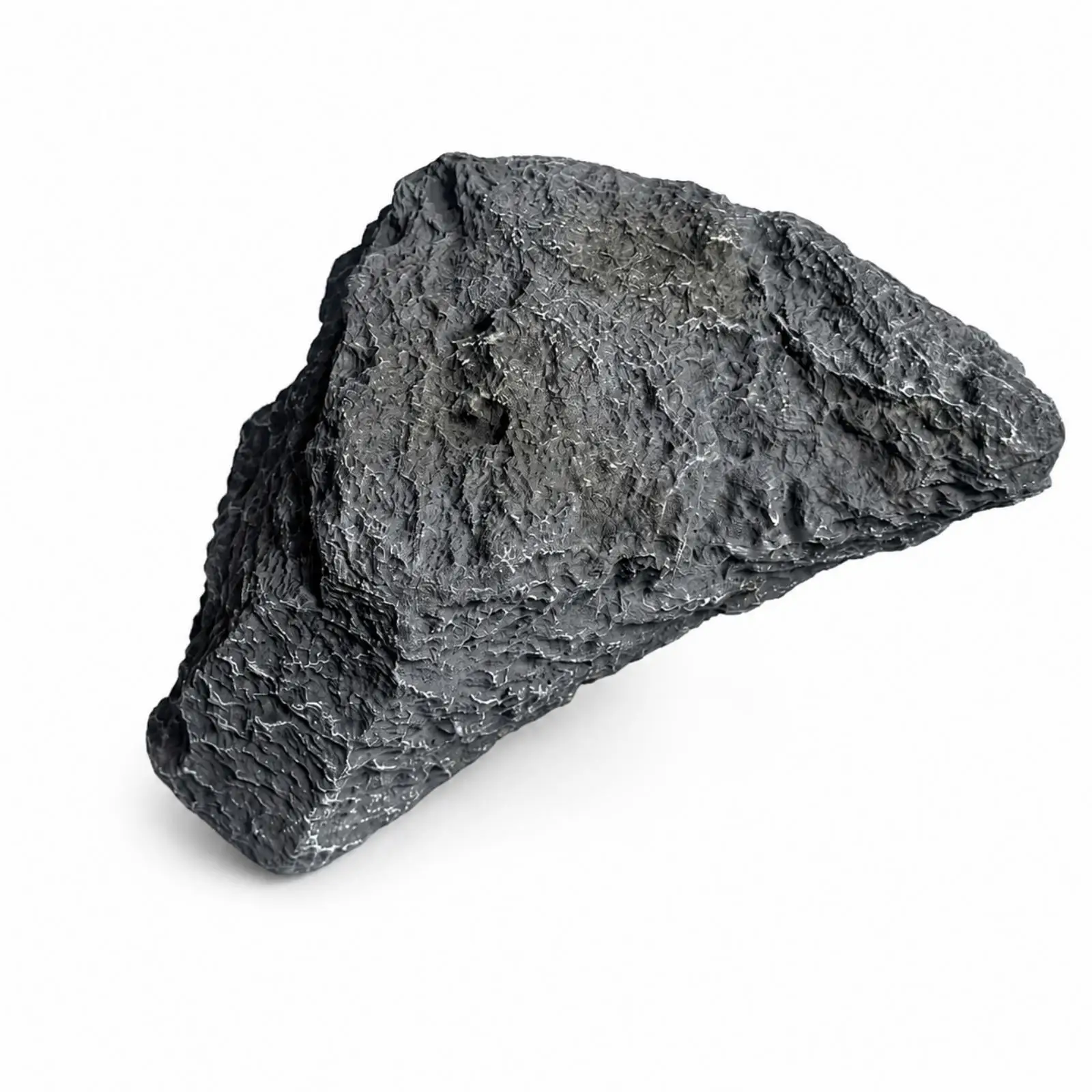Faux Landscape Rock for Garden Focal Points Dark Gray PU Material Stone Look Artificial Boulder for Cover Unsightly Areas