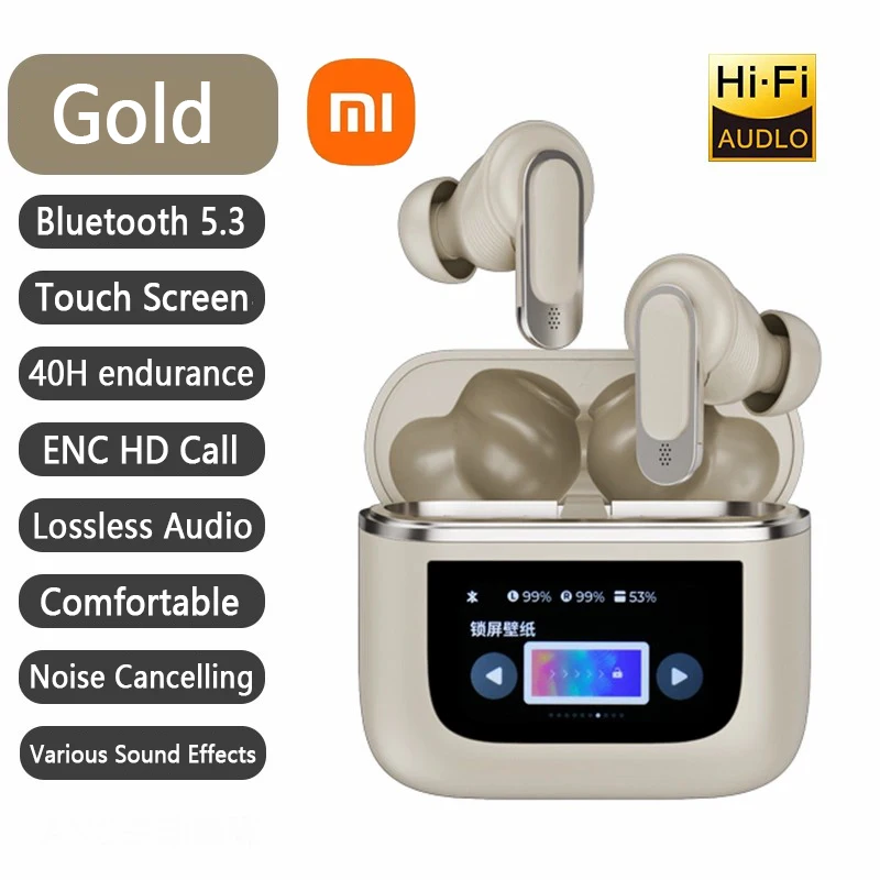 Xiaomi TWS V8 ANC+ENC Earphone True Wireless Bluetooth Noise Cancelling Headphone In Ear Touch Screen Headset With Mic Earbuds