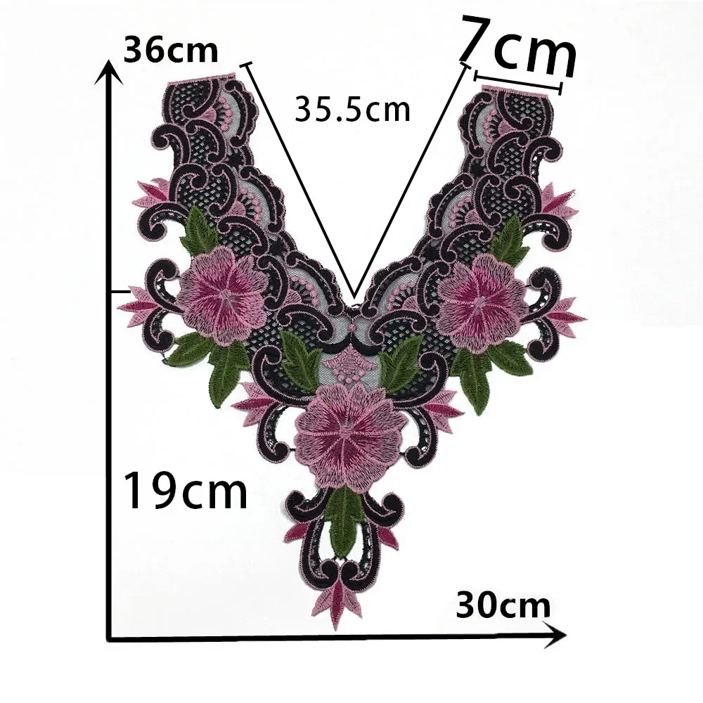 Wholesale sales 1-10 pcs Embroidered lace versatile dress DlY sewing hollowed out collar decoration clothing accessories