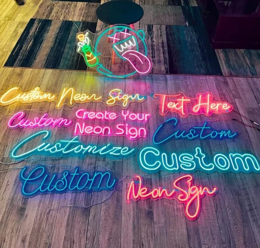 Large Custom Neon Sign Light Neon Logo Name LED Neon Sign Custom Wedding Neon Personalized Neon Sign Light For Home Decor