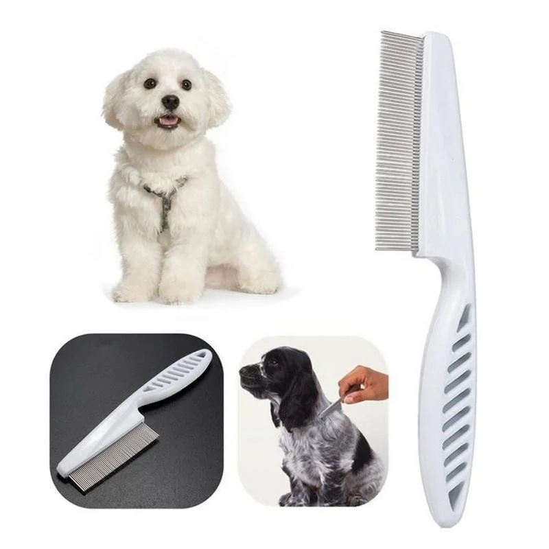 Comb For Cats Dogs Pet Stainless Steel Comfort Flea Hair Grooming Tools Deworming Brush Short Long Hair Fur Remover