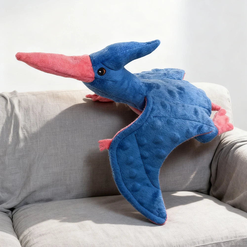 Pet-Resistant Chewable Plush Interactive Toy with Sound, Dinosaur Shape, Suitable for Large, Medium, and Small Pets Such as Cats and Dogs, Double-Layer Fabric, Built-In Airbag