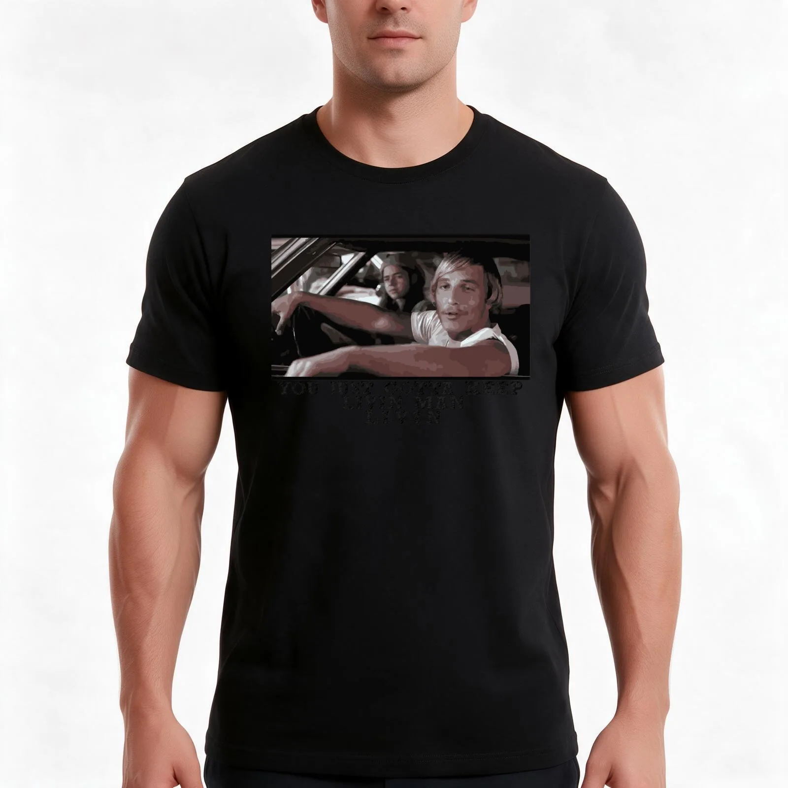 Dazed and Confused - Livin' T-Shirt Summer Casual Cotton Tee Unisex Men Women