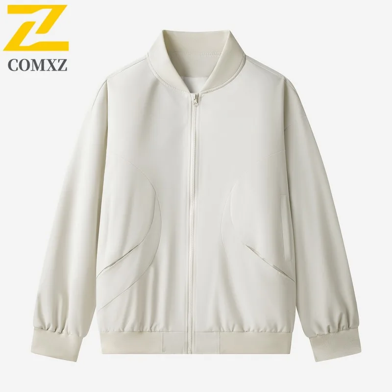 

EiAO Jacket Plus Size Bomber Men Women Loose Fit Workwear Baseball Coat Windproof Waterproof Casual Streetwear Aviation Style