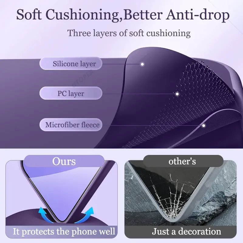 เคสซิลิโคนสี่เหลี่ยมสีม่วงเข้มของแท้ใหม่สำหรับ iPhone 15 14 11 13 12 PRO MAX MINI XR 14 15 PLUS