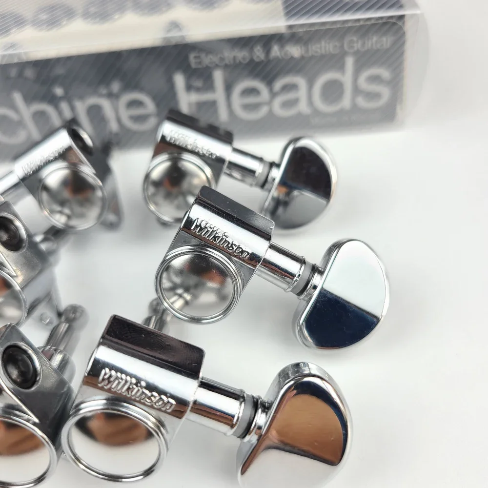 ويلكنسون ضبط مفاتيح أوتاد 19:1 آلة الغيتار رؤساء المستقبلون ل Les Paul LP SG الغيتار الكهربائي أو الصوتي WJ303 كروم فضي
