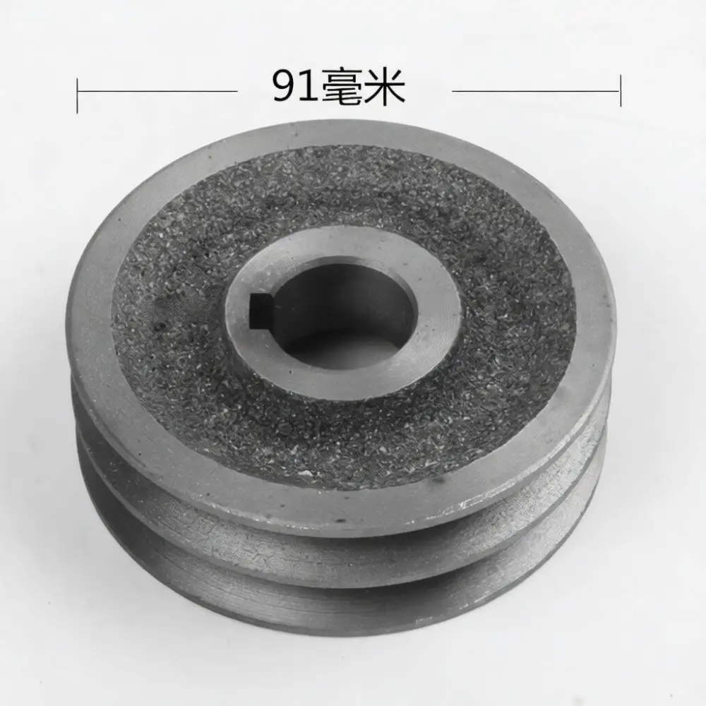 High Strength Cast Iron Pulley Double Groove A B Type Belt Compatible Automotive Repair Tooling Essential Component