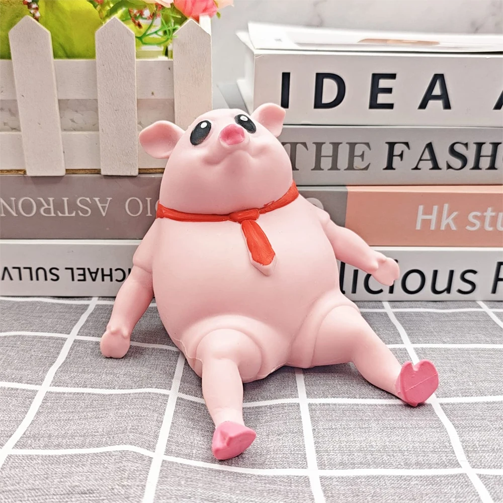 Novelty Pet Squeezing Pink Pig Stress Relief Toy Cute Stretch Animal Little Pig Doll Stress Relief Toy Gifts For Adults Kids