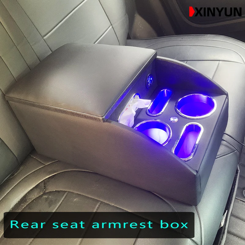 

FOR TOYOTA YARiS Corolla 4 Runner Auris avalon BB c-hr CAMRY Rear handrail box mobile phone charging USB LED Put paper towels