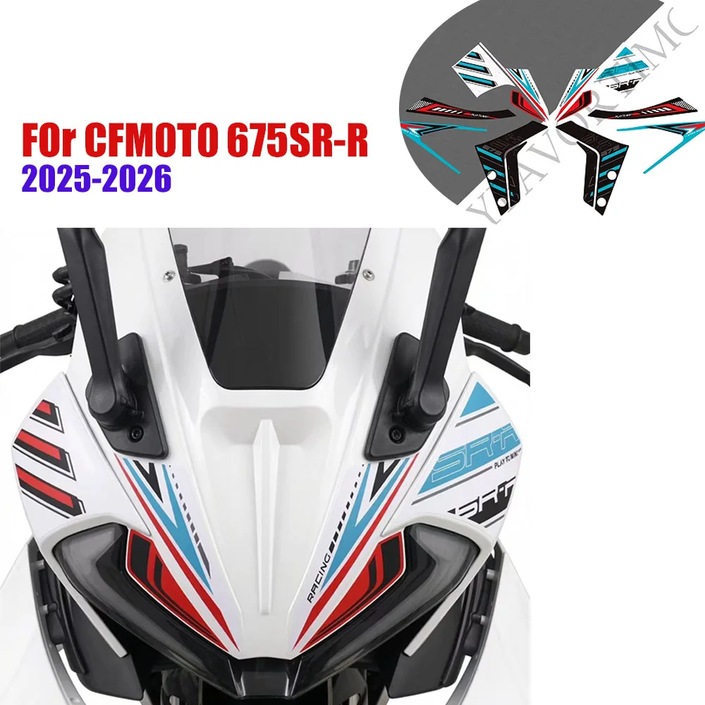 For CFMOTO 675SR-R 675SRR 2025-2026 Mod Parts Motorcycle Stickers Decals Tank Pad Knee Grip Front Fender Protector