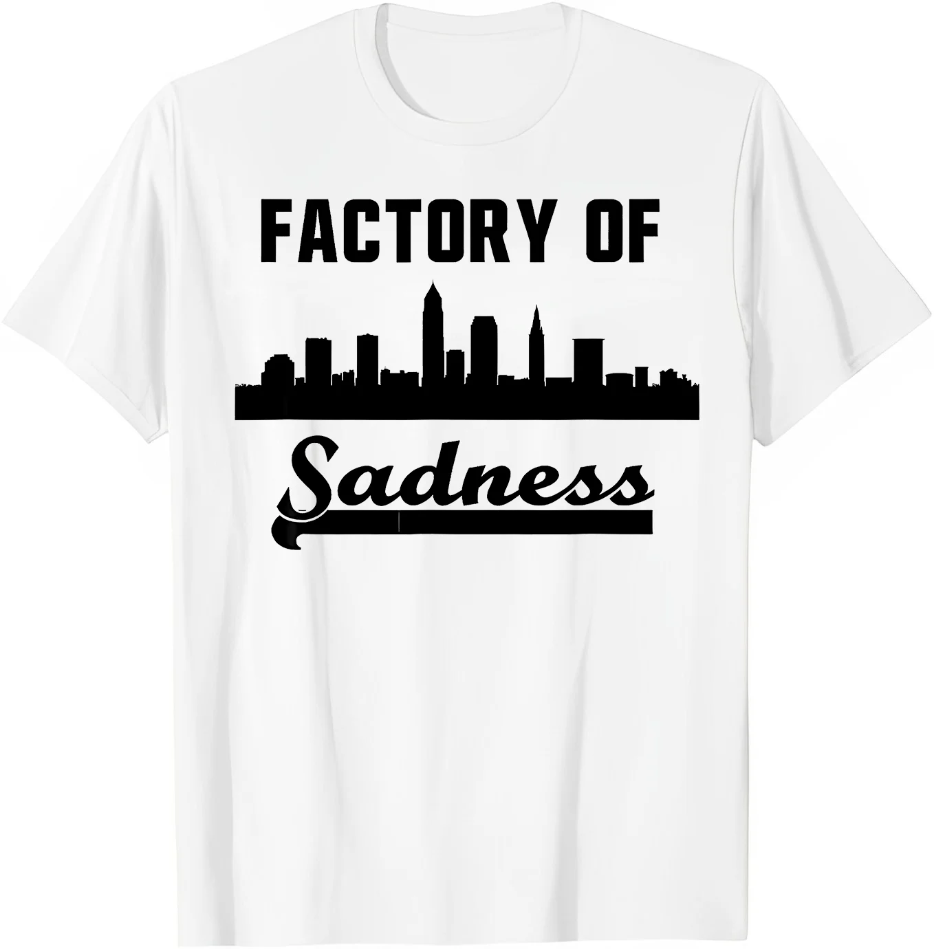 Cleveland Factory of Sadness City Skyline Graphic T Shirt