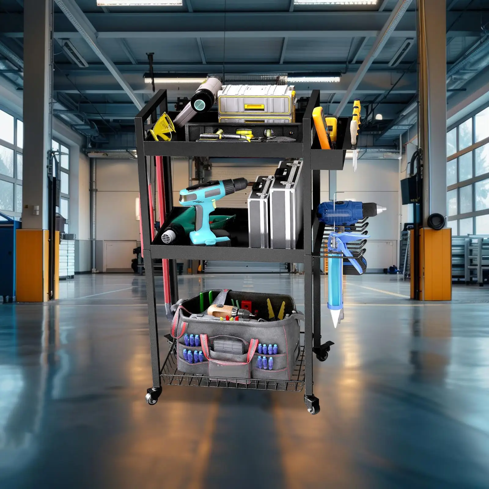 Power Tool Organizer Cart Gifts Storage Cart for Workshop Warehouse Garage