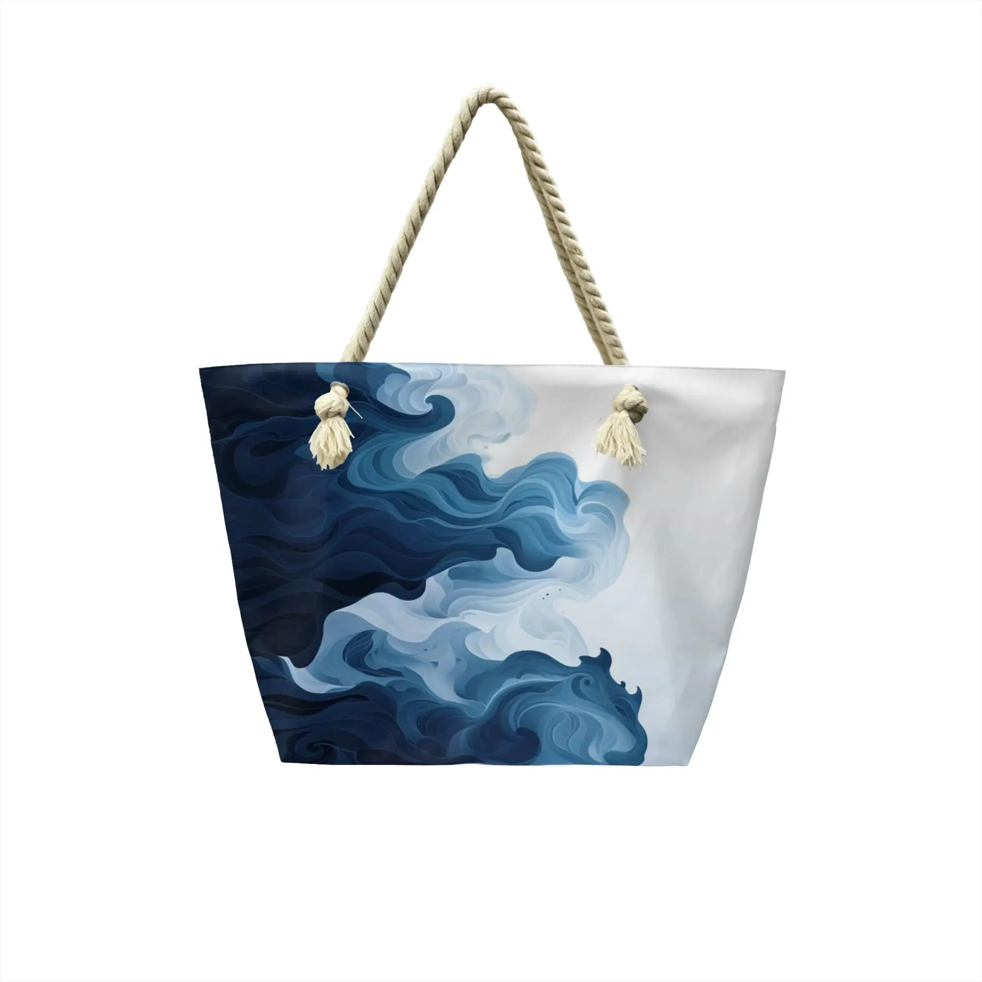 Tie Dye Grocery Shopping Bags Custom Print Canvas Shopper Shoulder Tote Bags Large Capacity Portable  Handbag