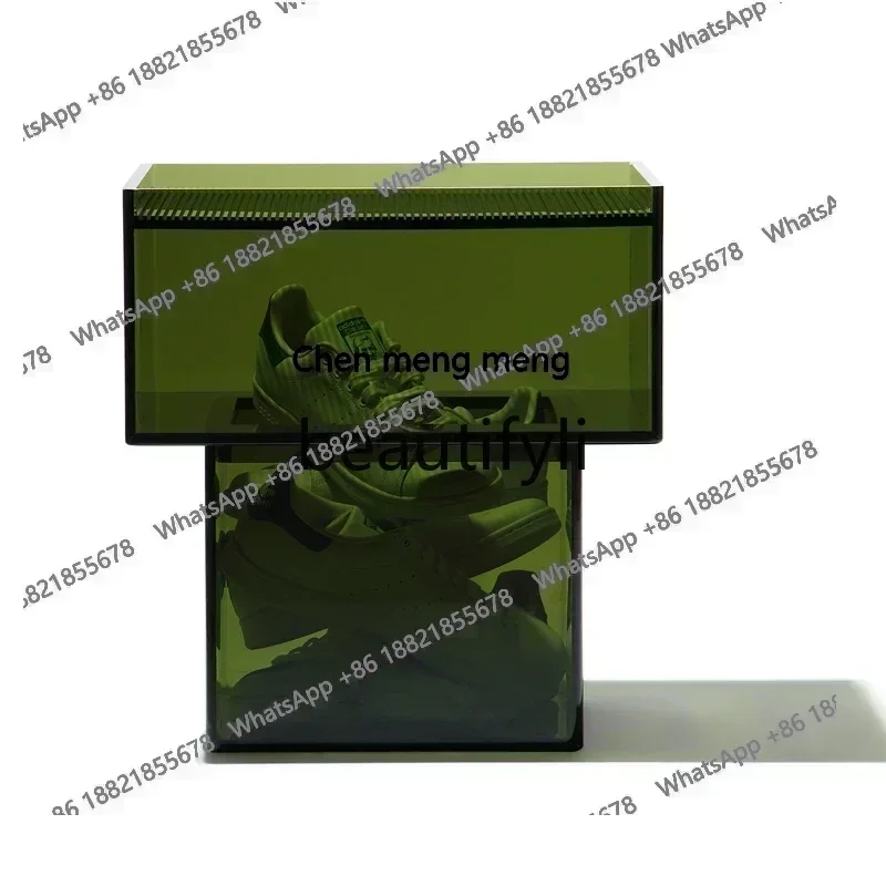 

Modern, light-transmitting acrylic edge few casual retro brown-green, energy storage cabinet bedside storage edge few H
