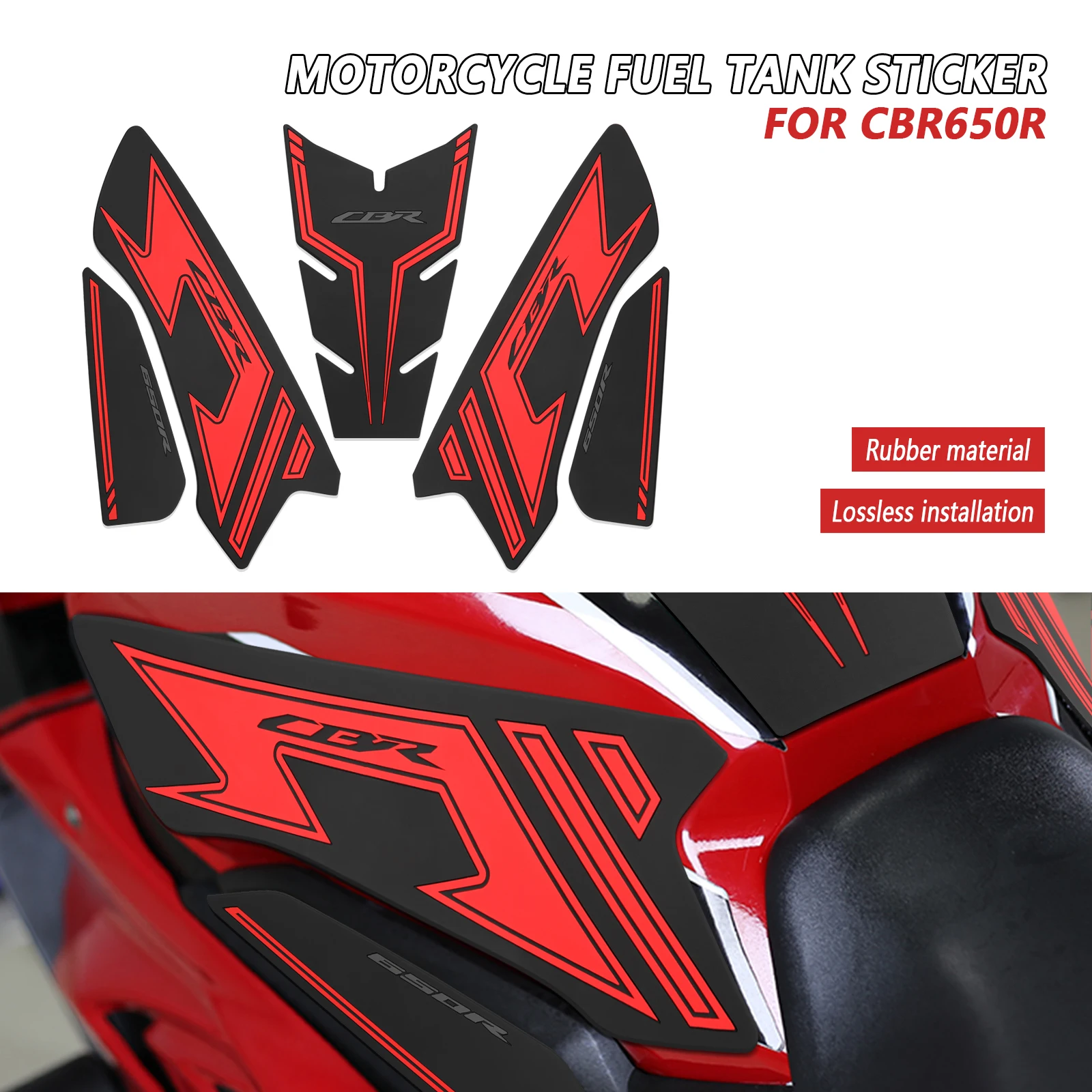 

Fuel tank sticker motorcycle fuel tank pad anti-slip fuel tank traction pad accessories For Honda CBR650R 2019-2025 2024 2023