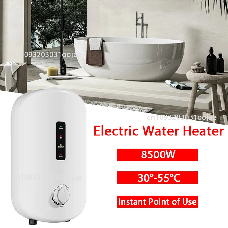 

Electric Tankless Water Heater 5.5kW 200V Small Instant Hot Water Heater Use for Under Sink, Bathroom Sink and Faucet Save Space