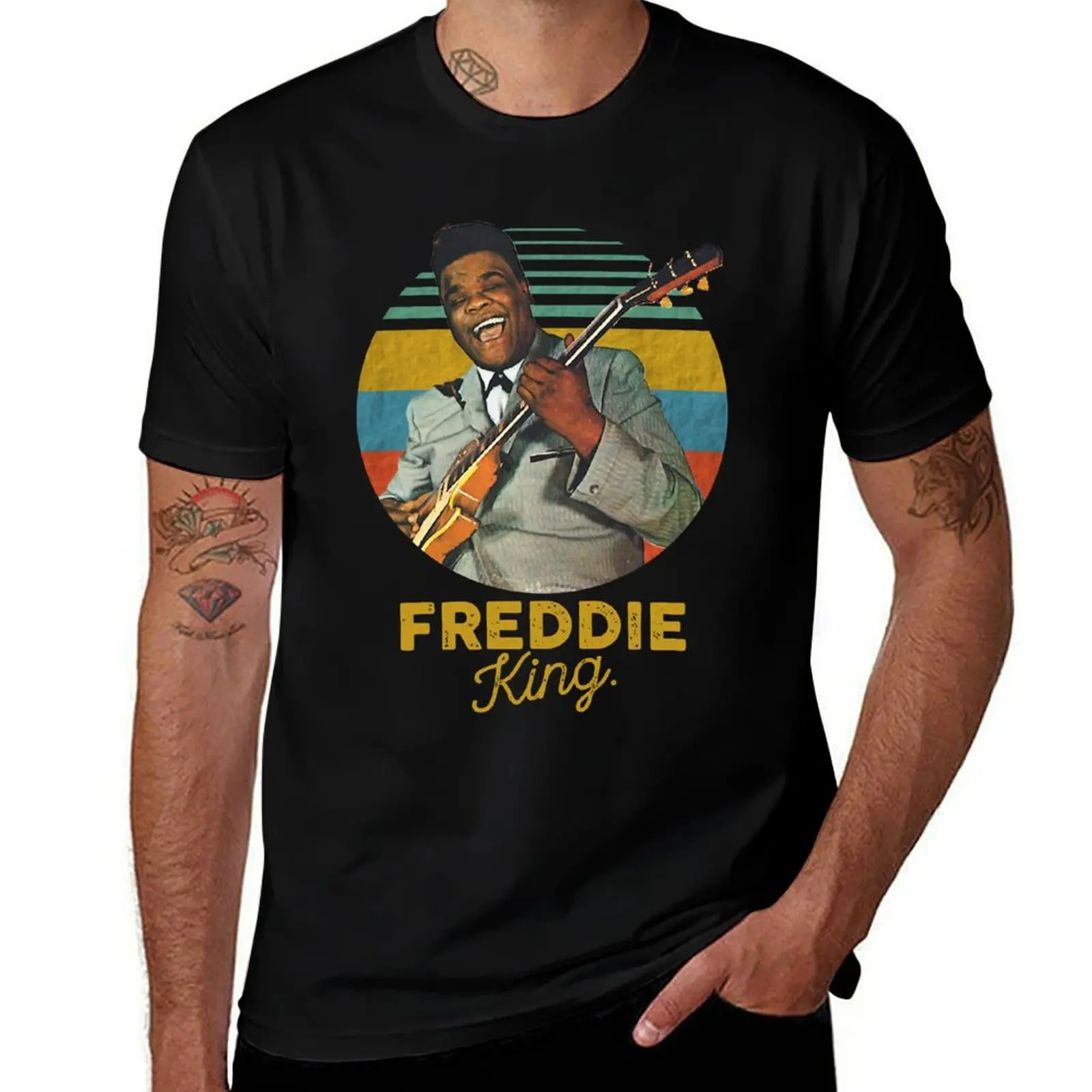 

Retro Vintage Blues Freddie Singer King Gifts For Everyone T-Shirt summer shirt Blouse mens champion t shirts