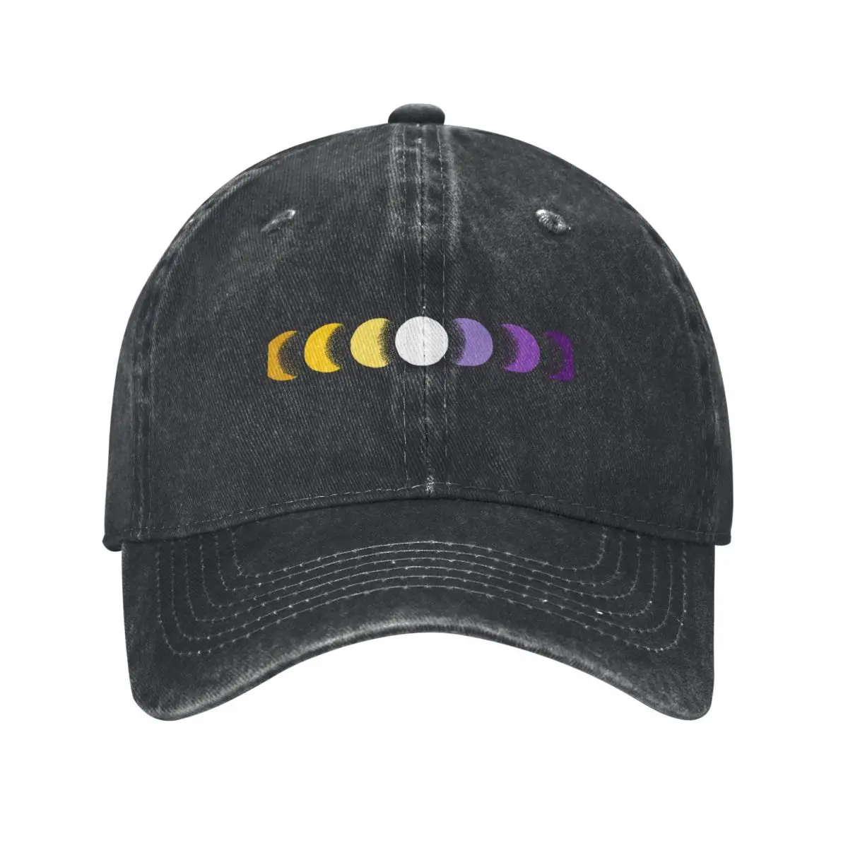 nonbinary moon phases Baseball Cap Golf Cap Icon Sun Cap Men Women's