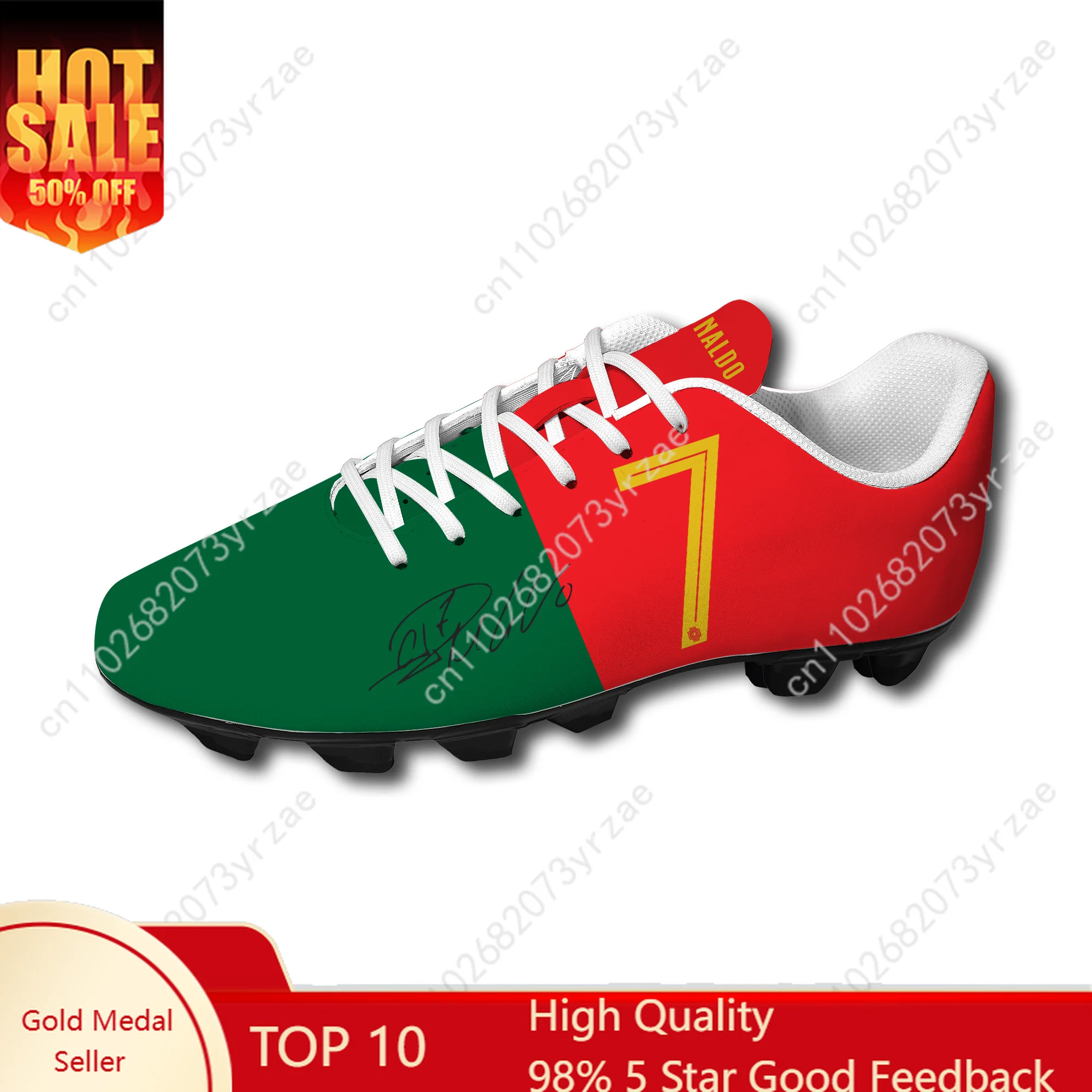 

Футбольные кроссовки из Португалии NO.7 Ronaldo, футбольные кроссовки с португальским флагом, модная спортивная обувь для мужчин, женщин и подростков, для занятий спортом на открытом воздухе