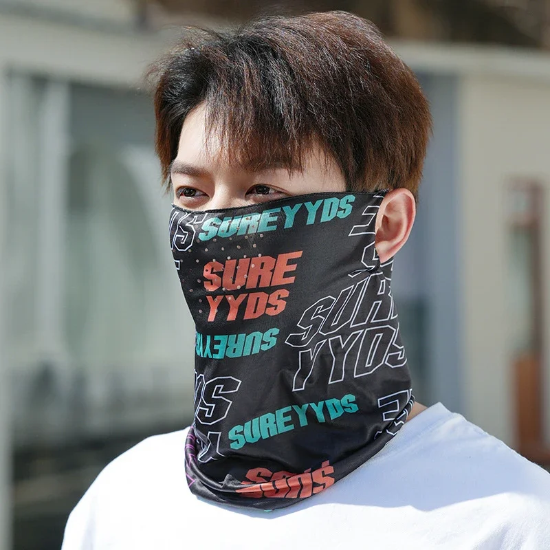 Fashion Sunscreen Mask For Men Women Summer Face Neck UV Protection Ear Scarf Hip Hop Outdoor Sports Cycling Bandana