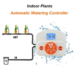 Programmable Watering Controller LCD Digital Display Automatic Watering Timer Indoor Plants Irrigation Systems