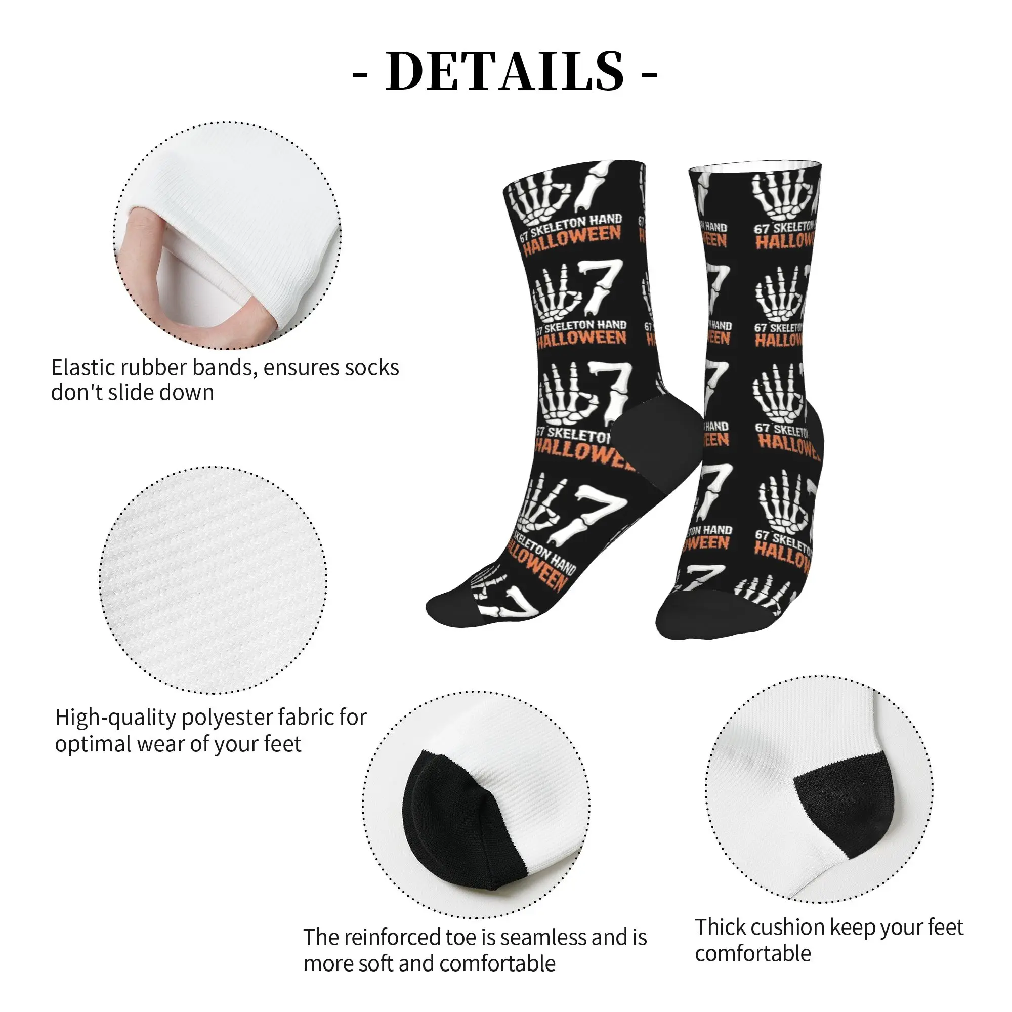 67 الهيكل العظمي اليد هالوين جوارب بأشكال مضحكة المضادة للانزلاق جوارب الرجال متوسطة لينة الدراجات الجوارب الخريف الكورية الجرافيك الجوارب