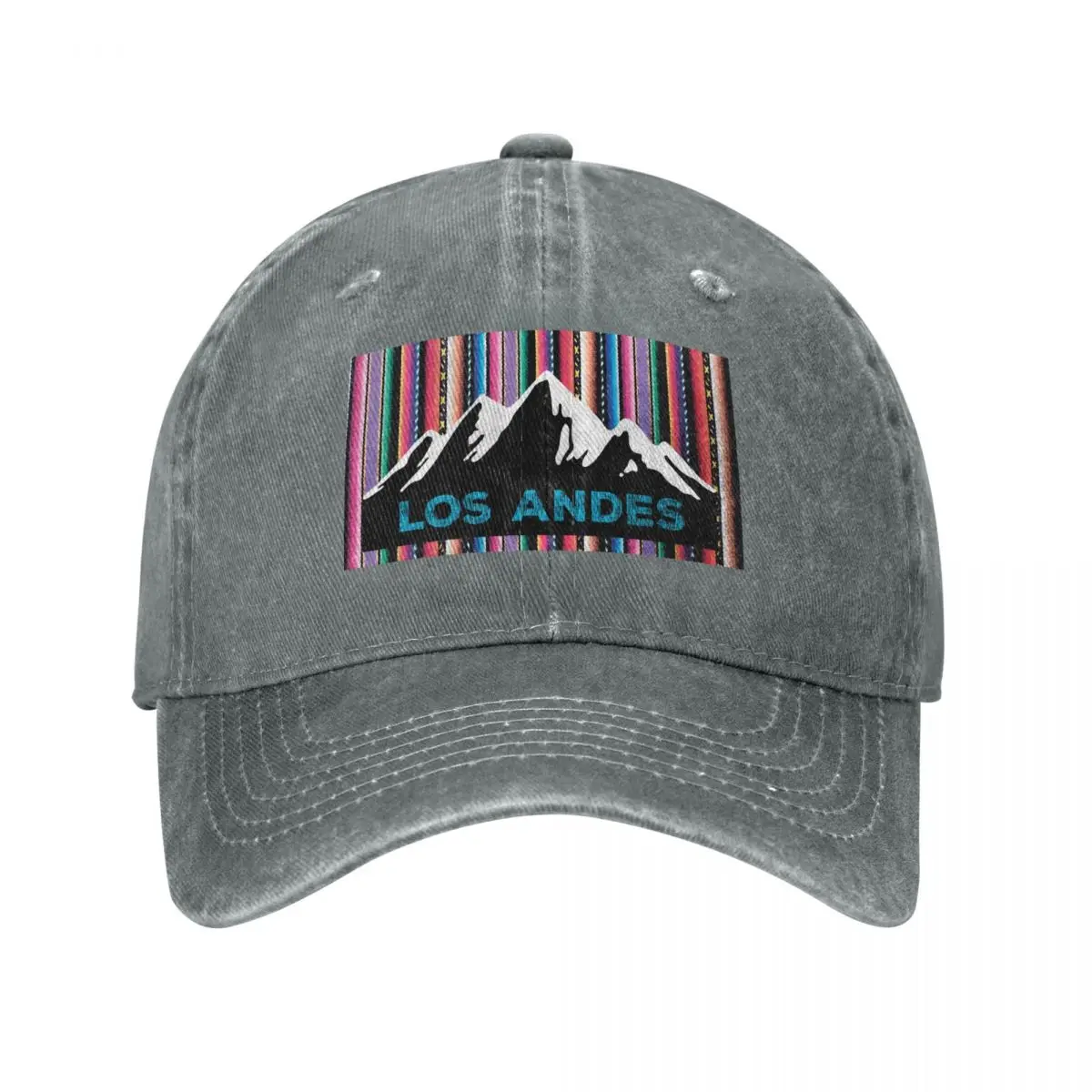 Los Andes mountains and colorful aguayo sky Baseball Cap fishing hat Big Size Hat Luxury Brand Golf For Men Women's