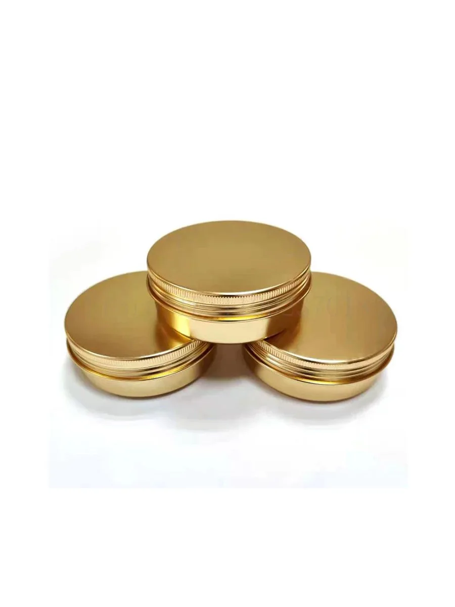 5 10 15 20 30 50 60g Empty Round Portable Aluminum Box Metal Tin Cans DIY Cream Refillable Silver Jar Tea Pot