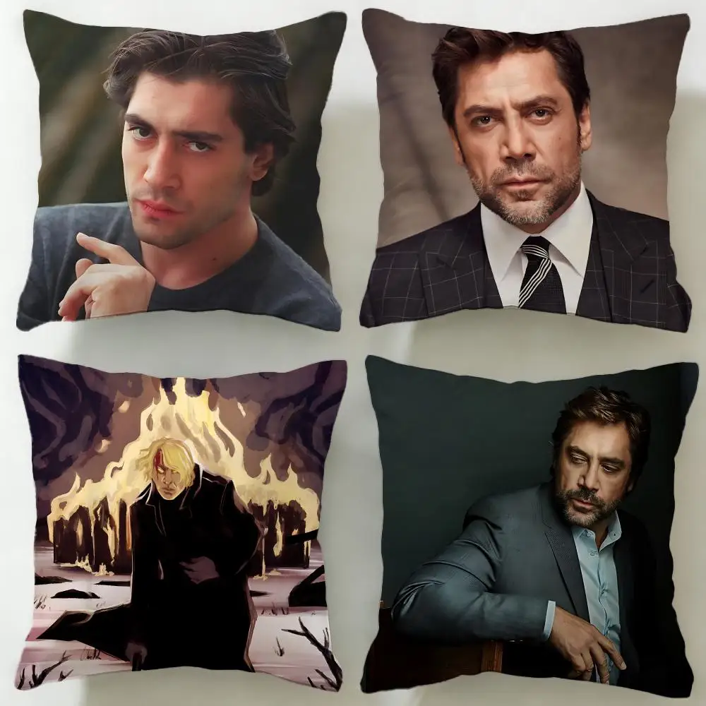 Celebrity Javier Bardem Cushion Cover Soft & Easy-Wash Pillow Case – Versatile for Couch, Bed, Travel and Office