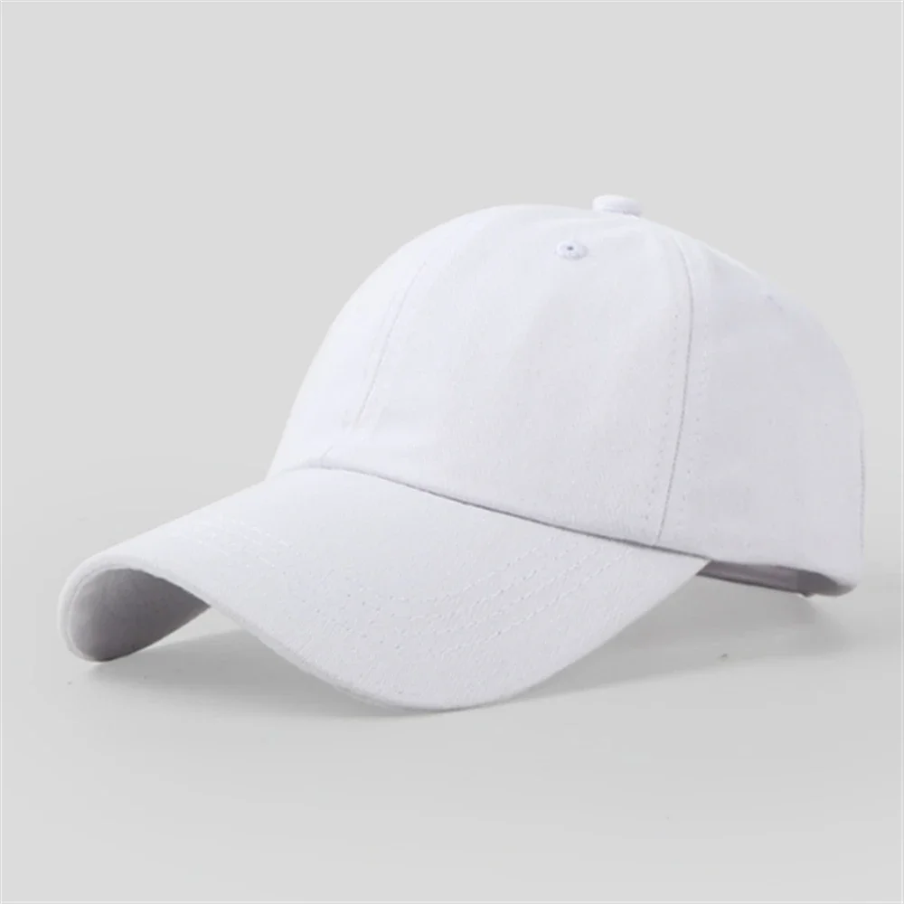 Gorra de béisbol informal para hombres y mujeres, sombrero de algodón de Color sólido, moda Simple, negro, rosa, blanco, vino, rojo, azul marino