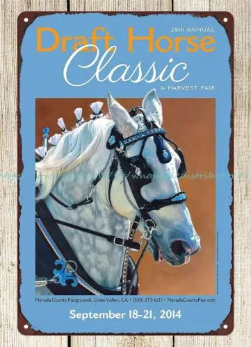 2014 Draft Horse Classic Harvest fair metal tin sign garden bar pub signs