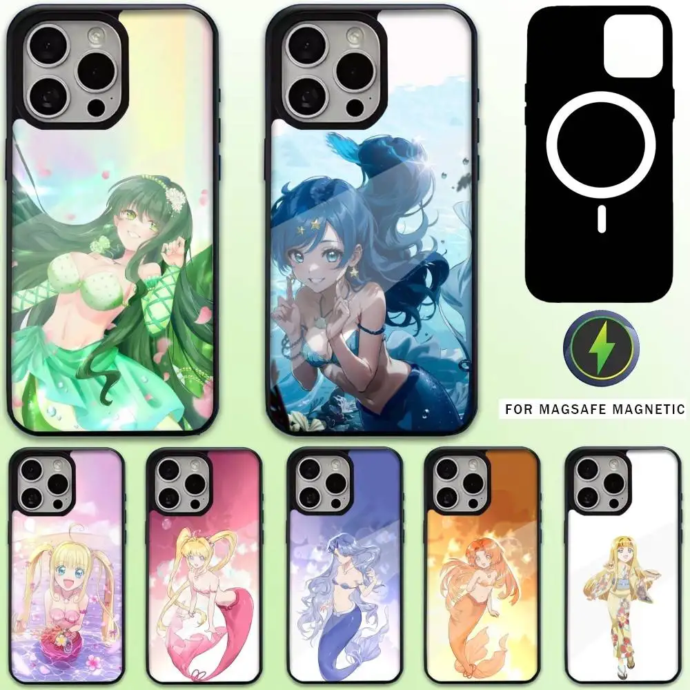

M-Mermaid Melody Pichi Phone Case For iPhone17,16,15,14,13,12,11 Plus,Pro Max Magnetic For Magsafe Wireless Charging