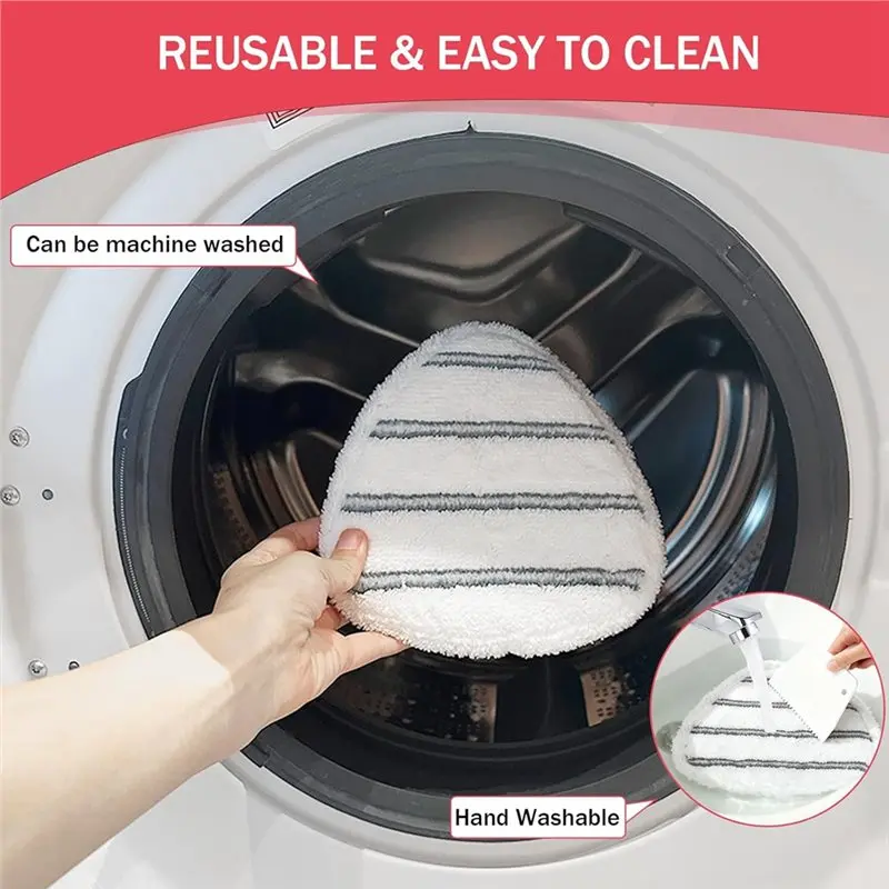 ABBZ-For O-Cedar Easywring Almofadas de Substituição - Pacote com 10 Mopas Planas, Refil para Mop Giratório, Inclui 1 Esfregão e 1 Raspador para Base de Mop