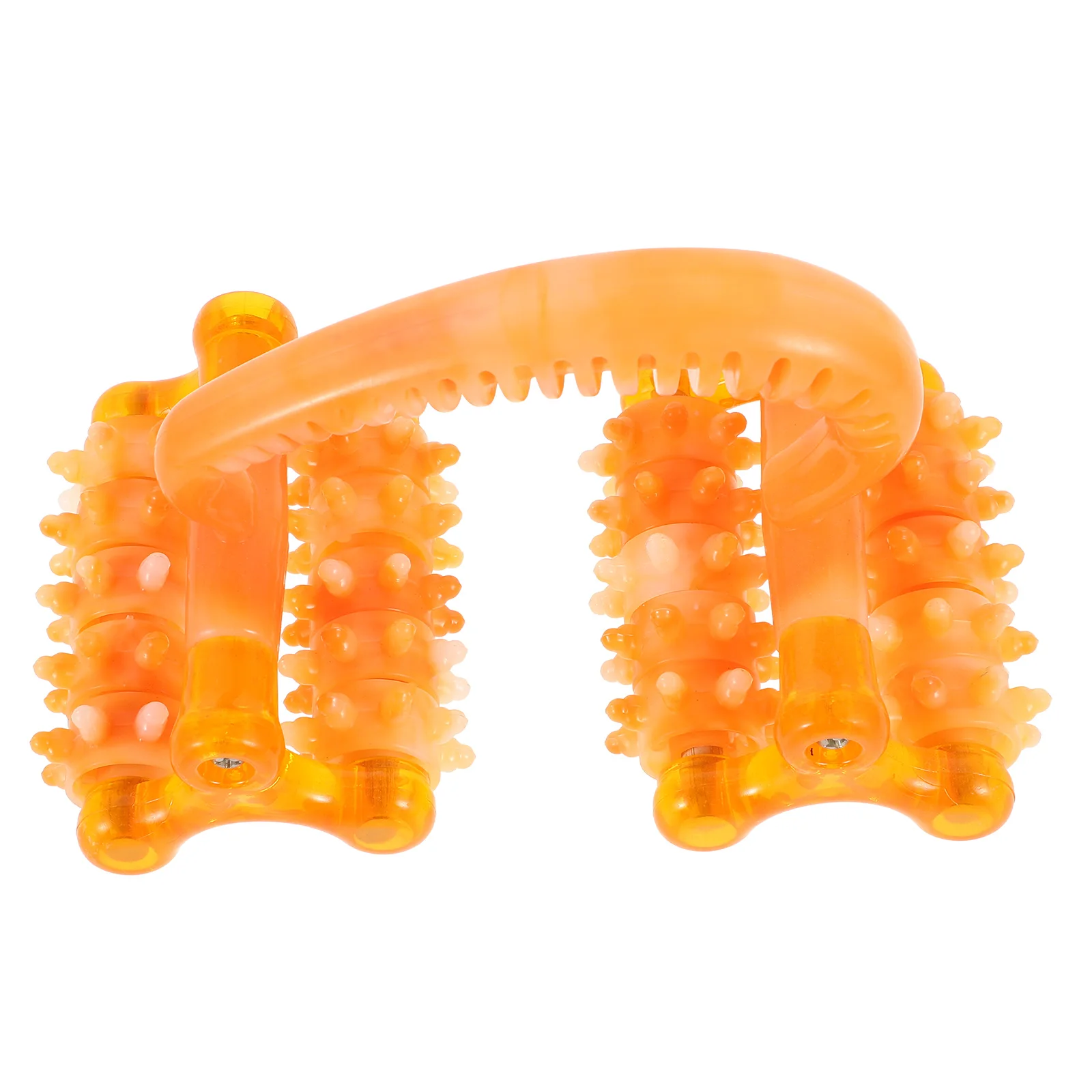 

Lunar Massage Roller Orange Hand Held Portable Body Roller for Neck Back Legs Waist Arms Chest Abdomen Full Body Muscle